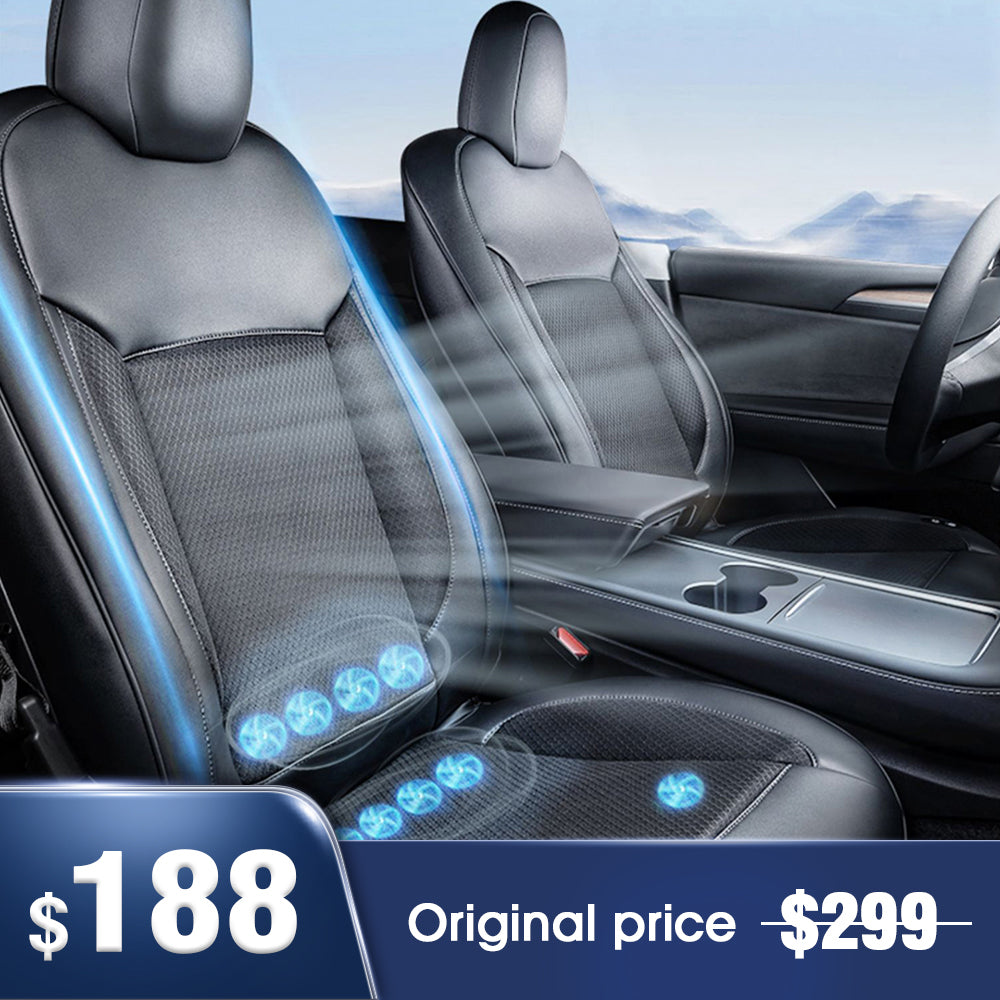 Model 3 & Y Ventilated Cooling Seat Cover Breathable Seat Cushion Tlyard