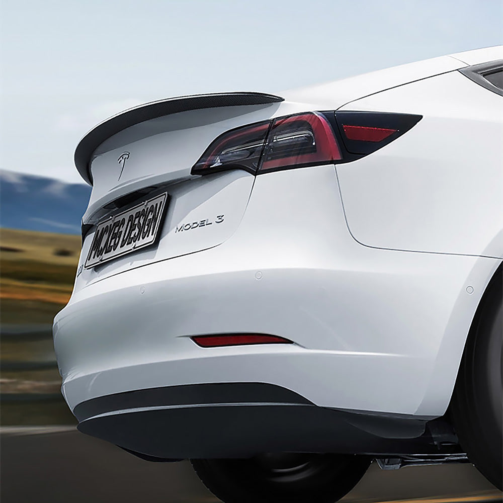 Modelo 3 & Y Spoiler Real Carbon Fiber Trunk Lip Performance Wing