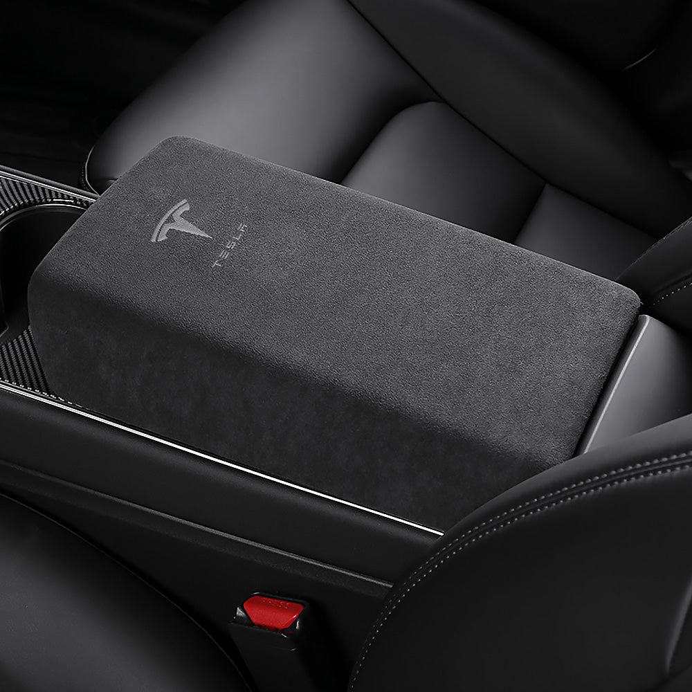 Protector pentru capacul cotiera centrală Alcantara Model 3 și Y