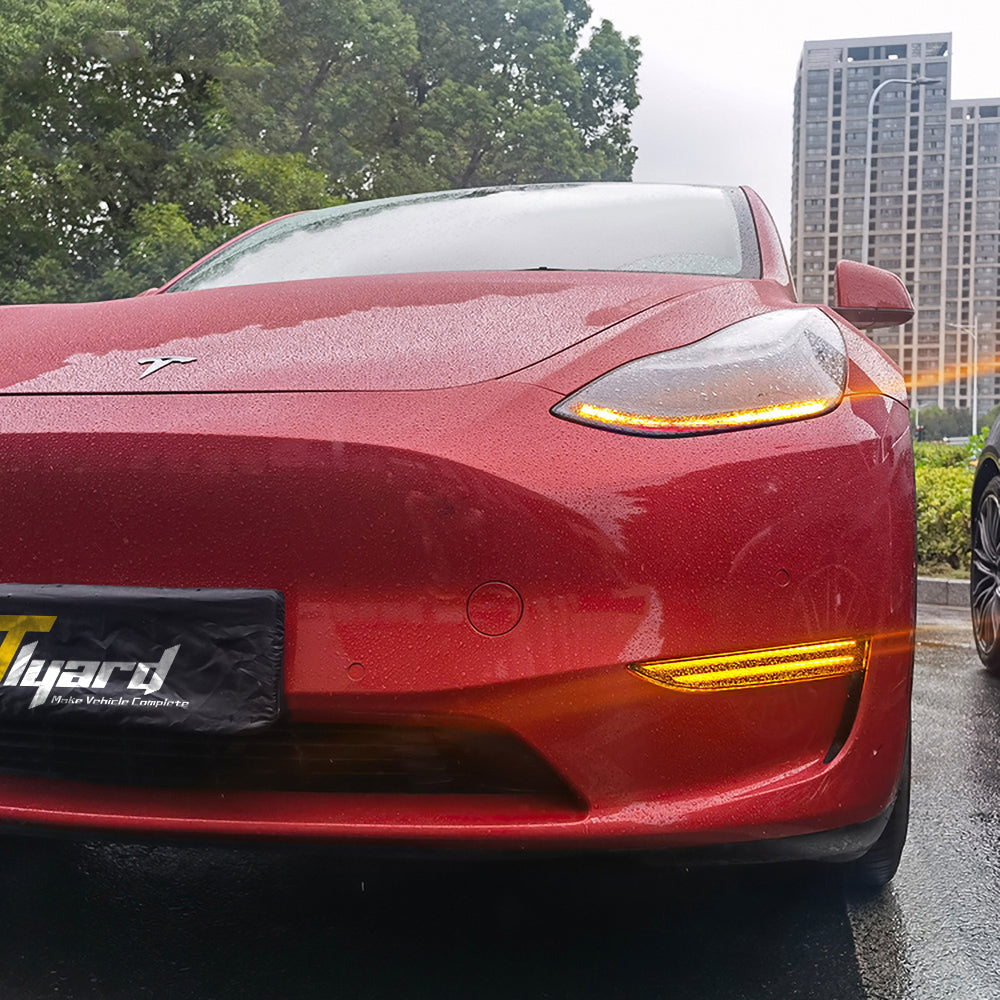 Model 3 & Y Voorlichten Stuurmistlampen Porsche Stijl