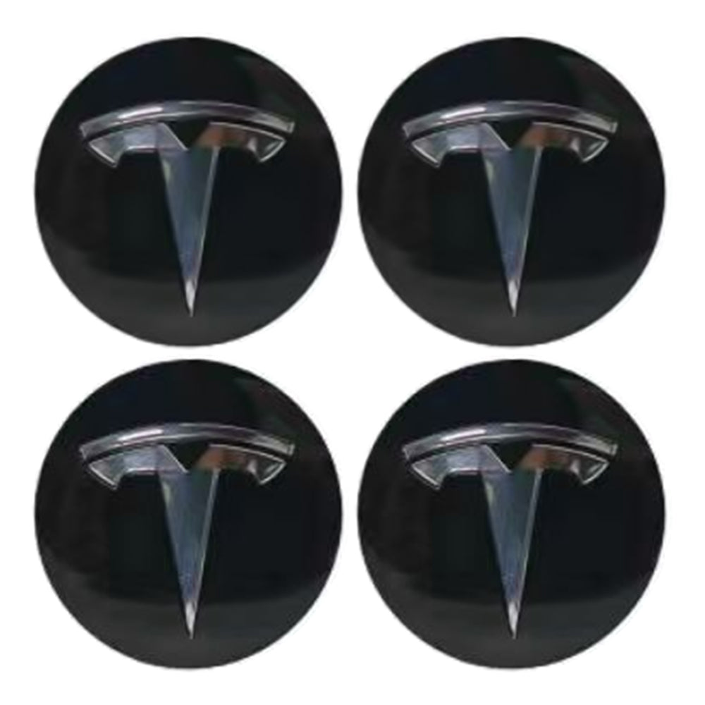 Tesla Logo 4 PCS Hubcaps Center Cover For Model 3 & Y & 3 Highland & Y Juniper
