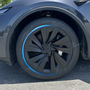 2025+ Model Y Juniper 19" Wheel Cover Aerodynamic Twisted Star Hubcaps 4 PCS
