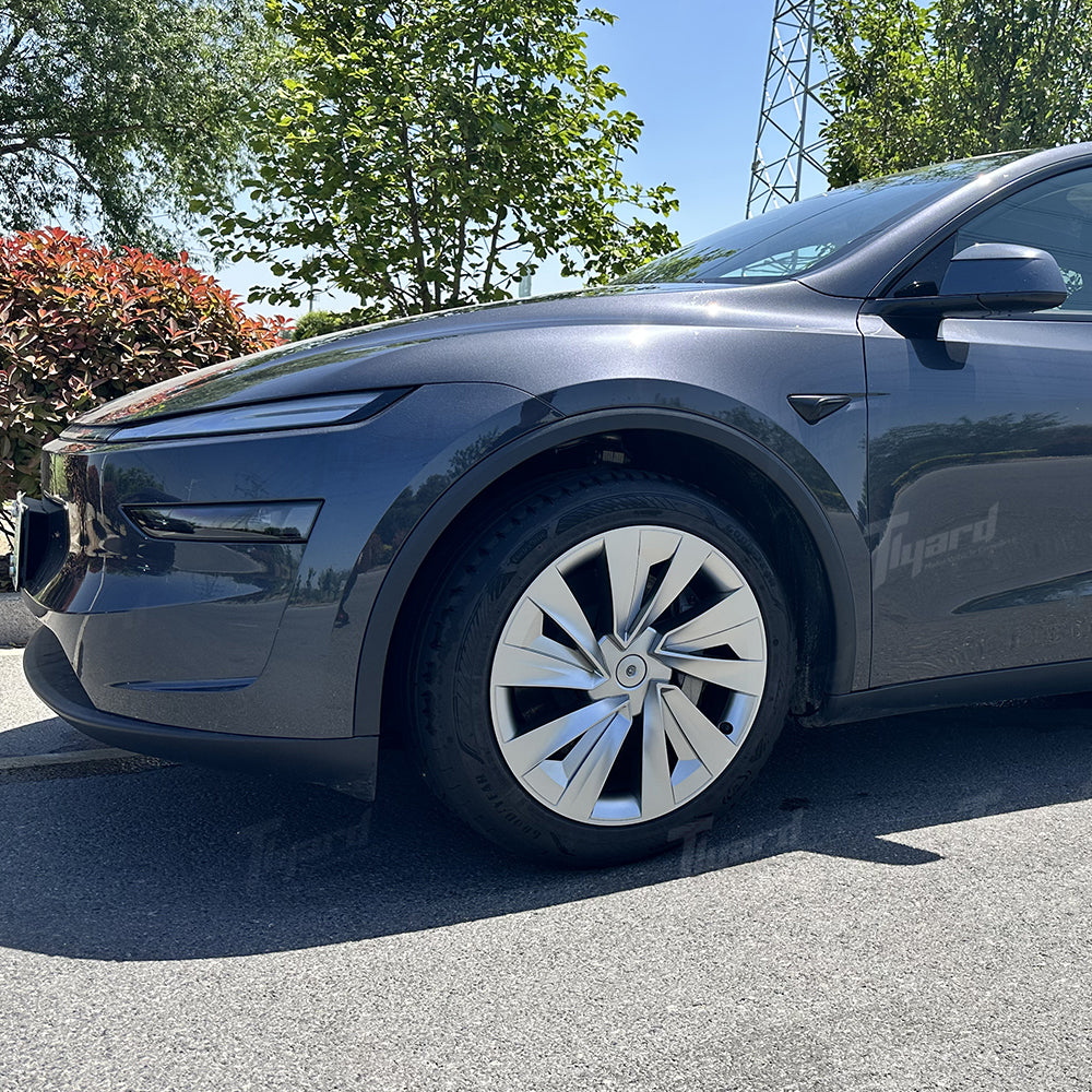 2025+ Model Y Juniper 19" Wheel Cover Aerodynamic Twisted Star Hubcaps 4 PCS