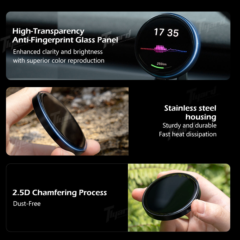 2026 Model Y Juniper Wireless Magnetic Speedometer - OLED Smart Dashboard Display for Model 3 & Y