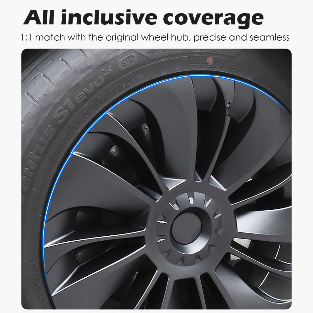 El modelo Y de Tesla Uberturbine rueda cubre los casquillos de rueda Hubcap 19 pulgadas 4 PCS
