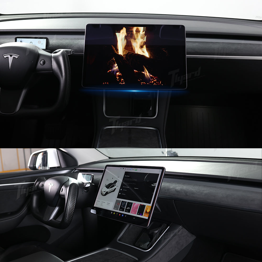 アップグレードされた40 ° タッチスクリーン旋回マウントキットモデル3/ Y用回転ダッシュボード