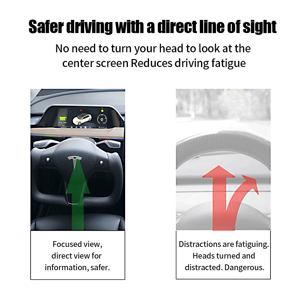 Integrerad Dash cover Display Dashboard för modell 3 & Y