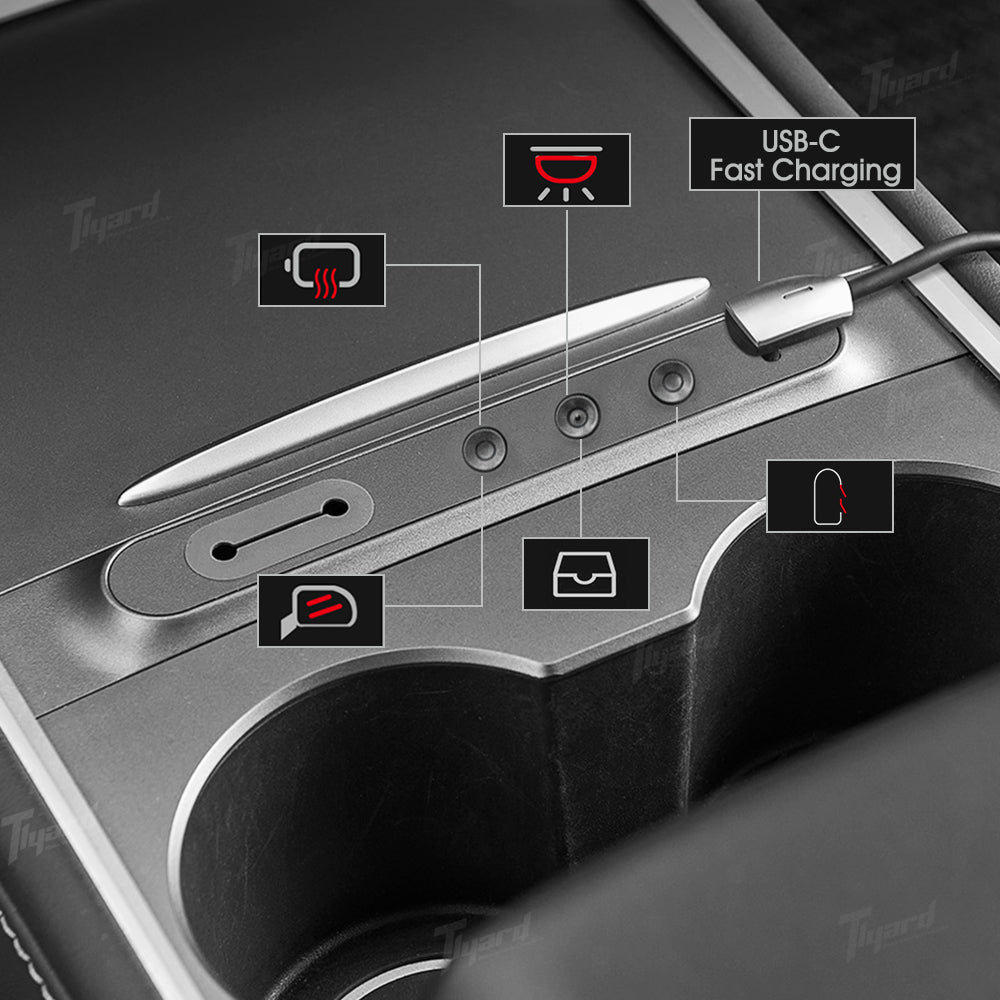 Model 3 & Y Center Console Multi-function Control Button USB Docking Station