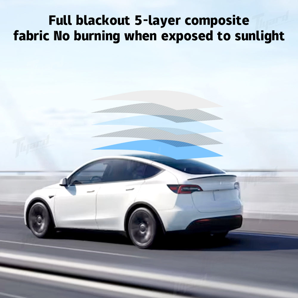 (Pick up Only)Tesla Model Y Voice-Controlled Electric Retractable Telescopic Roof Sunshade Protection Shade