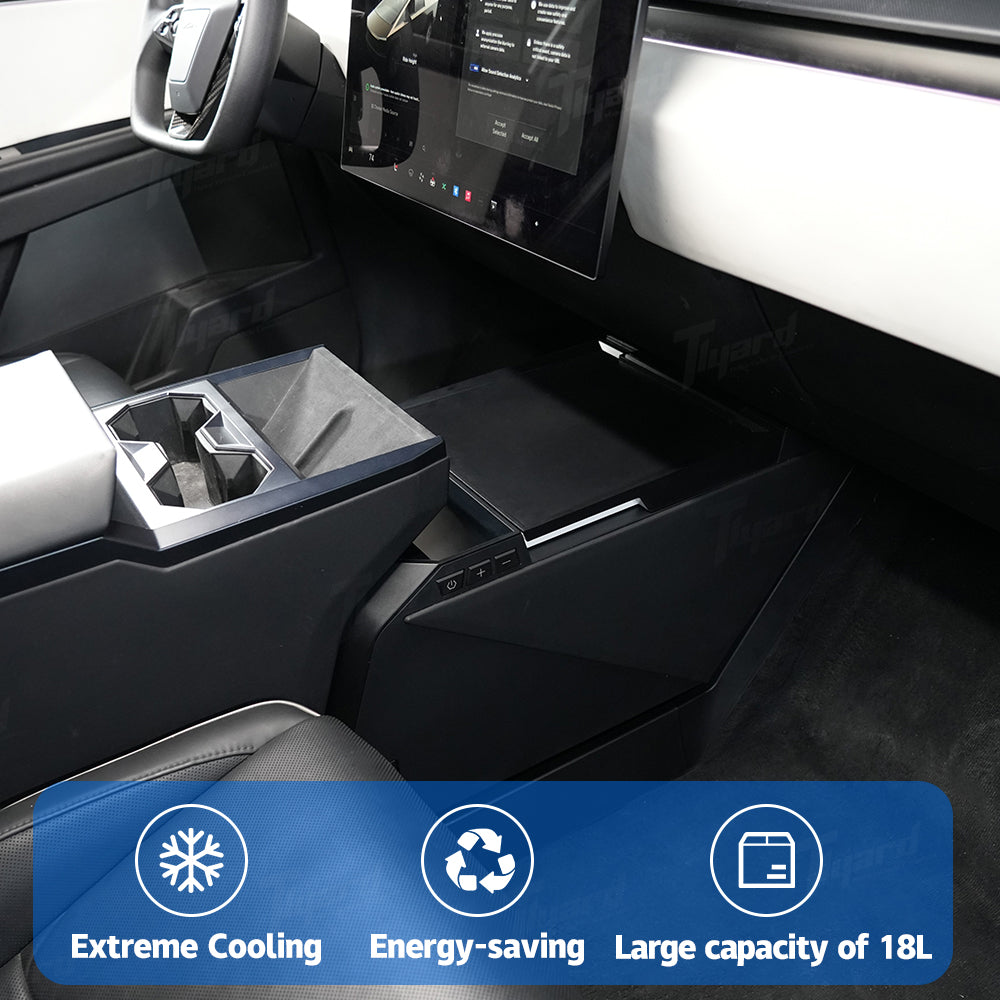 Tesla Cybertruck 18L Center Console Refrigerator Compressor Cooling -6℃~20℃ Adjustable | Tlyard