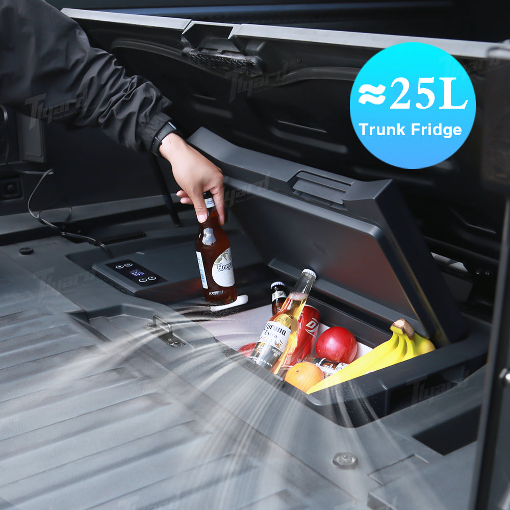 Cybertruck 25L Trunk Refrigerator with APP Control Truck Storage Cooler Outdoor Camping Fridge | Tlyard