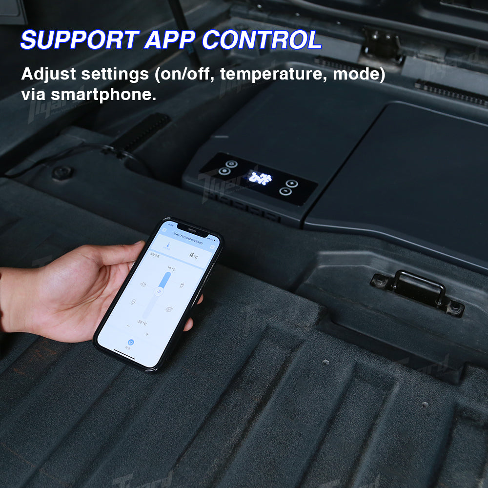 Cybertruck 25L Trunk Refrigerator with APP Control Truck Storage Cooler Outdoor Camping Fridge | Tlyard