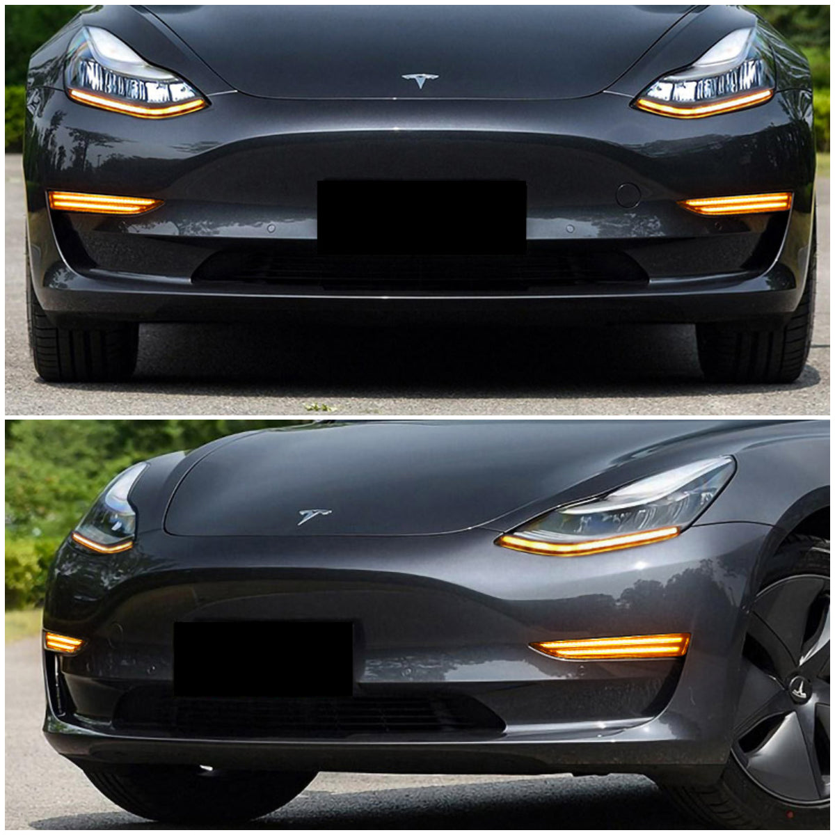 Model 3 & Y Voorlichten Stuurmistlampen Porsche Stijl