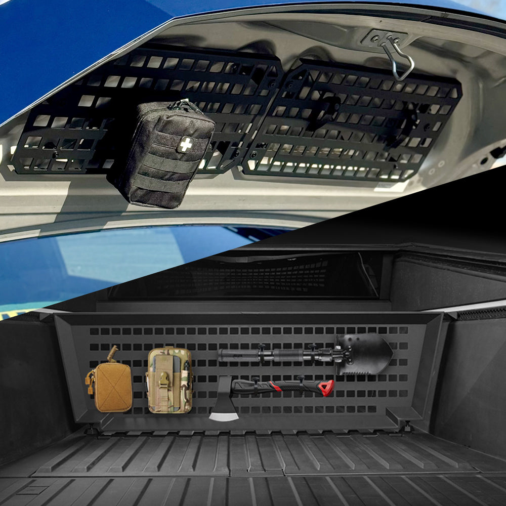 Tesla Cybertruck Molle Panel Combo (Cargo Bed Divider, Frunk Molle Panel, Side Bed Molle Panel) with Exclusive Discounts