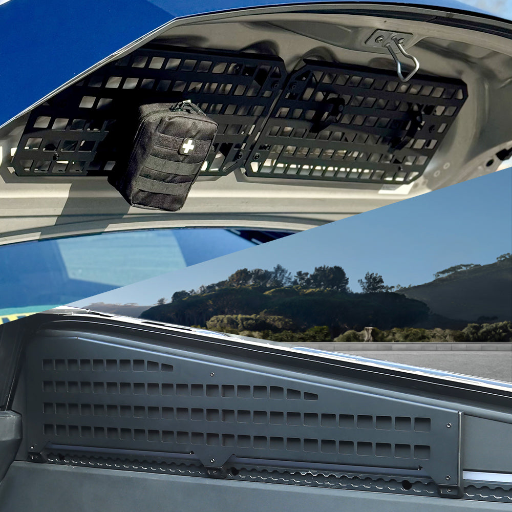 Tesla Cybertruck Molle Panel Combo (Cargo Bed Divider, Frunk Molle Panel, Side Bed Molle Panel) with Exclusive Discounts
