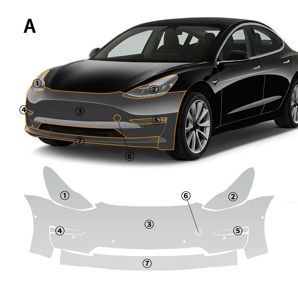2017-2023 Model 3 Premium Transparent Full Cover TPU Film – Ultimate Scratch Defense| Tlyard