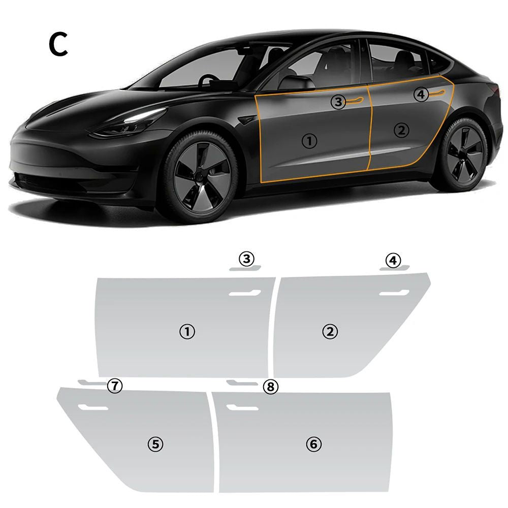 2017-2023 Model 3 Premium Transparent Full Cover TPU Film – Ultimate Scratch Defense| Tlyard