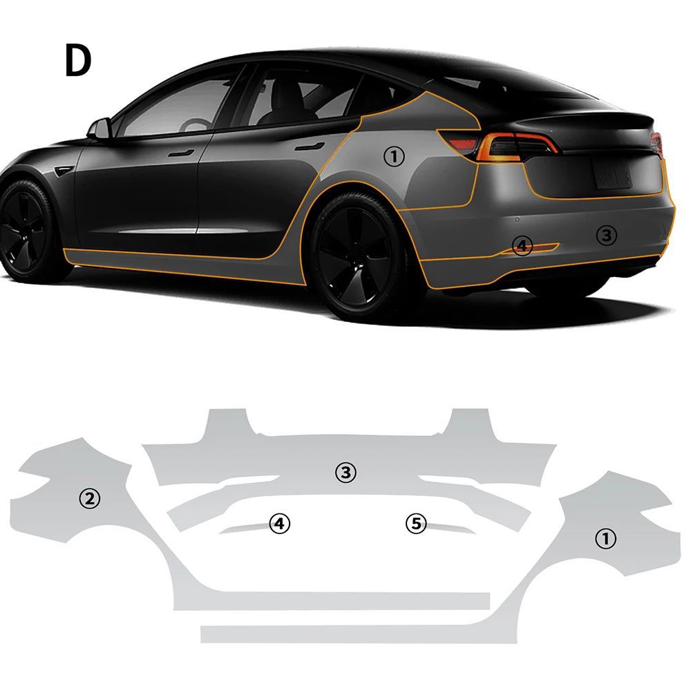 2017-2023 Model 3 Premium Transparent Full Cover TPU Film – Ultimate Scratch Defense| Tlyard