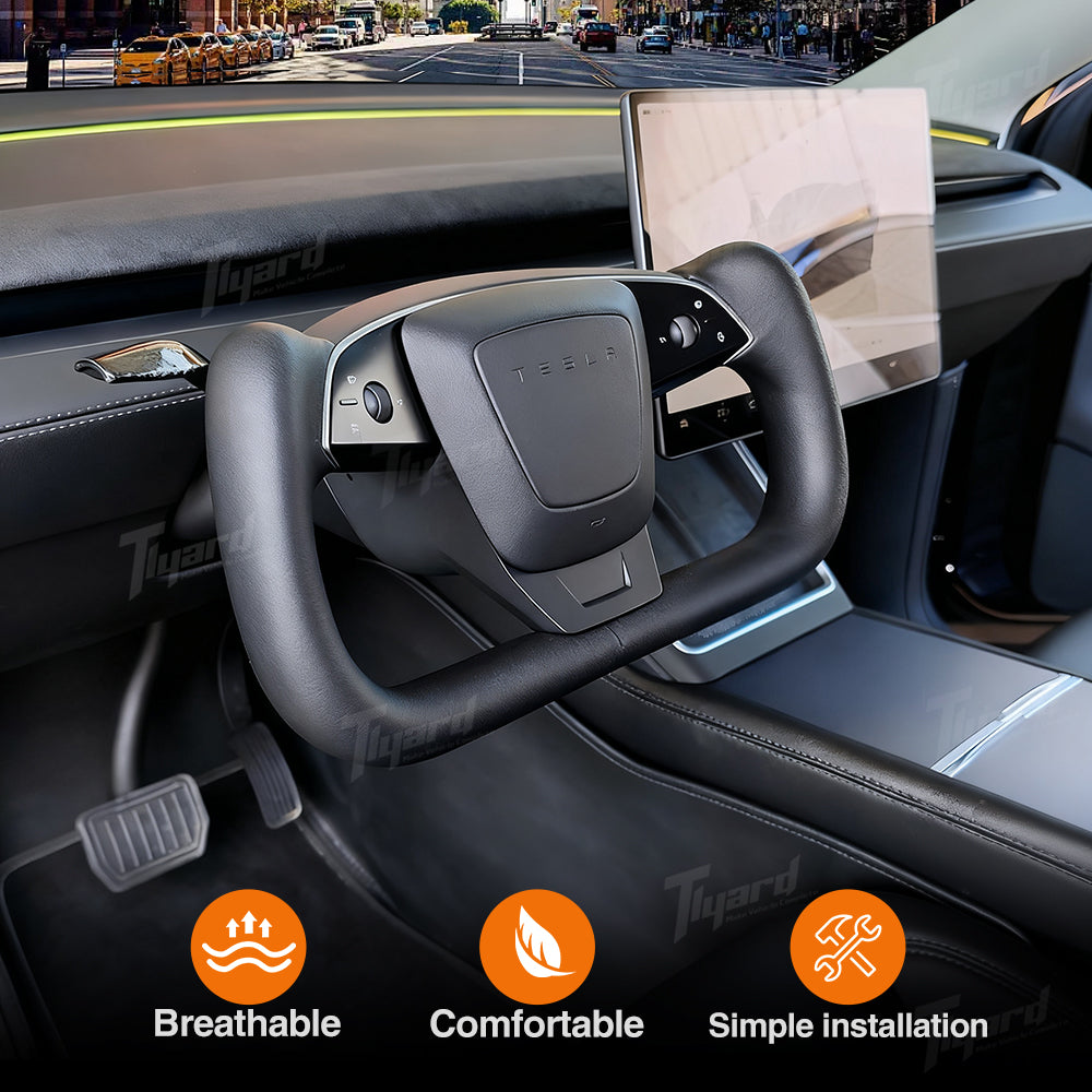 Model Y Juniper/3 Highland Yoke Steering Wheel 2.0 Steering Wheel Upgrade | Tlyard