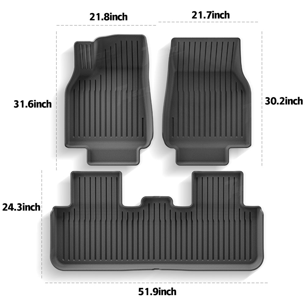 2025+ Model Y Juniper TEP Floor Mat Set Trunk and Floor Mats Non-slip Waterproof & Easy-Clean Durable Car Mats