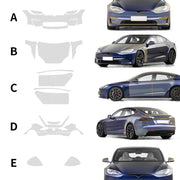 Pre-Cut 2021-2024 Tesla Model S Full Body TPU PPF Kit - Invisible Scratch Protection Film | Tlyard