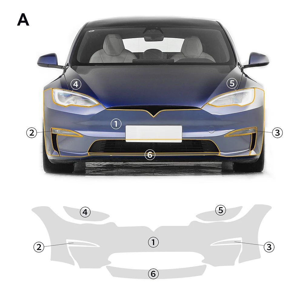 Pre-Cut 2021-2024 Tesla Model S Full Body TPU PPF Kit - Invisible Scratch Protection Film | Tlyard