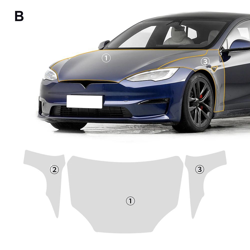 Pre-Cut 2021-2024 Tesla Model S Full Body TPU PPF Kit - Invisible Scratch Protection Film | Tlyard
