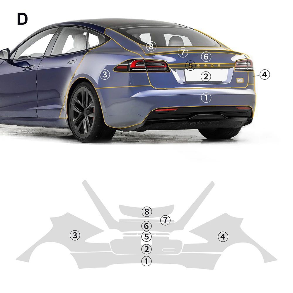 Pre-Cut 2021-2024 Tesla Model S Full Body TPU PPF Kit - Invisible Scratch Protection Film | Tlyard