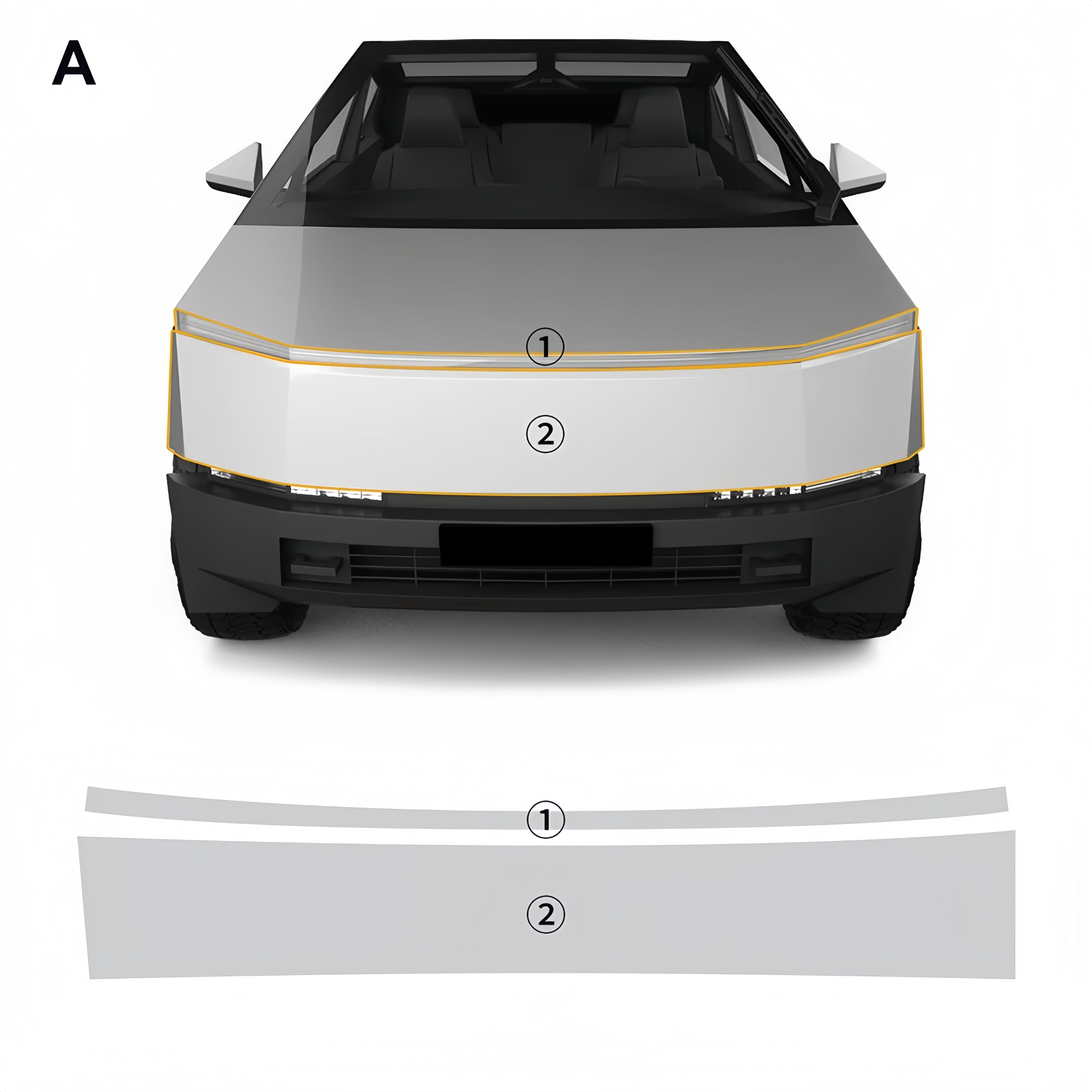 Tesla Cybertruck Color Paint Films Matte/Glossy/Laser Paint-Like Color Pre-Cut Full Coverage PPF