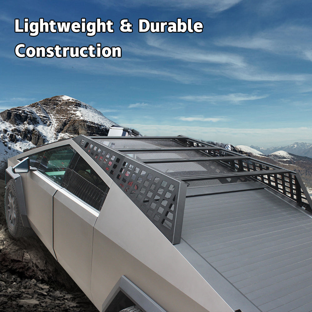 Tesla Cybertruck Roof Rack Molle Panel Organizer Roof Platform with Light Bar for Cybertruck Exterior | Tlyard