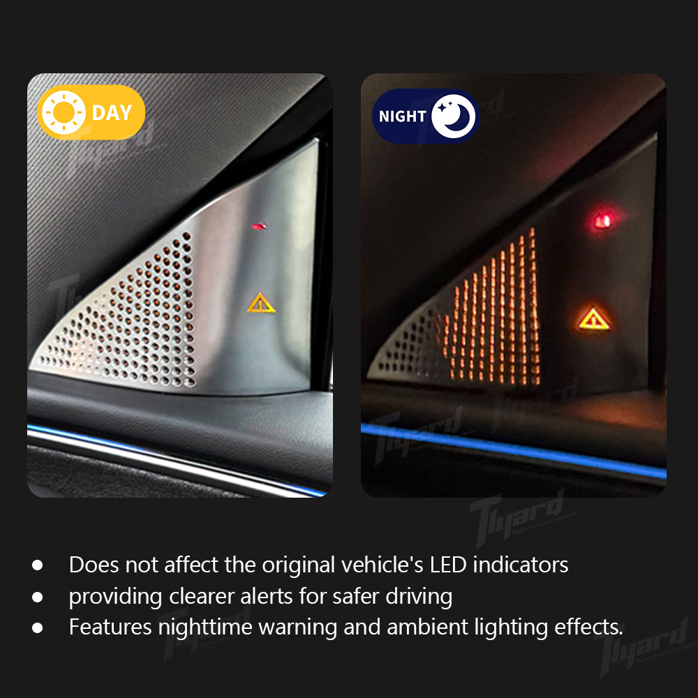 Tesla Model 3 Highland Blind Zone Alert Side Speaker Covers High-Visibility