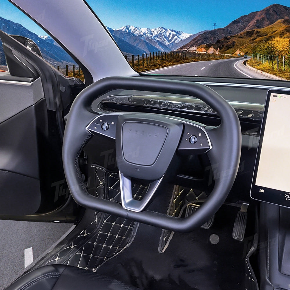 Tesla Model 3 Highland/Y Juniper Customized Steering Wheel Cyber Style | Tlyard