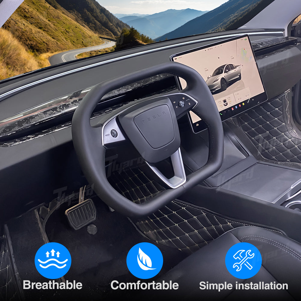 Tesla Model 3 Highland/Y Juniper Customized Steering Wheel Cyber Style | Tlyard
