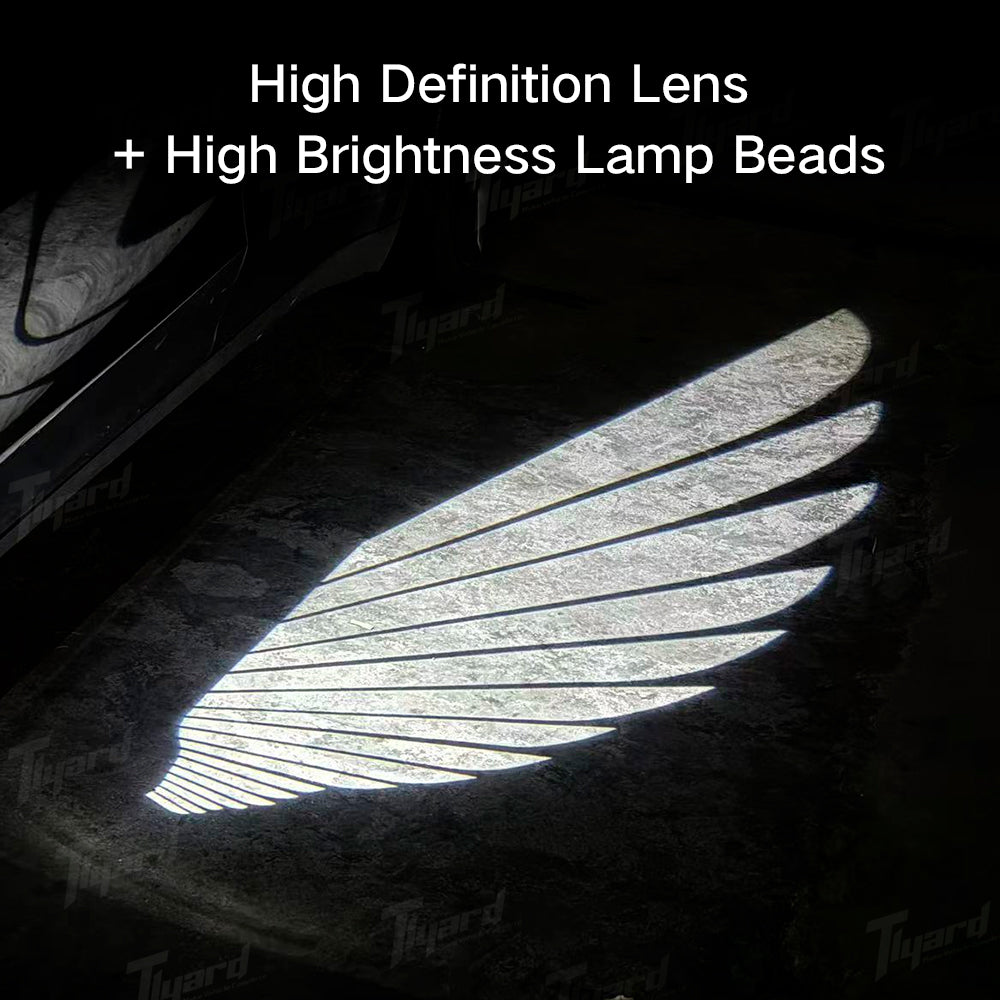 Angel Wing Welcome Light for Model 3/3 Highland & Model Y/Y Juniper Side Rearview Mirror Welcome Lights