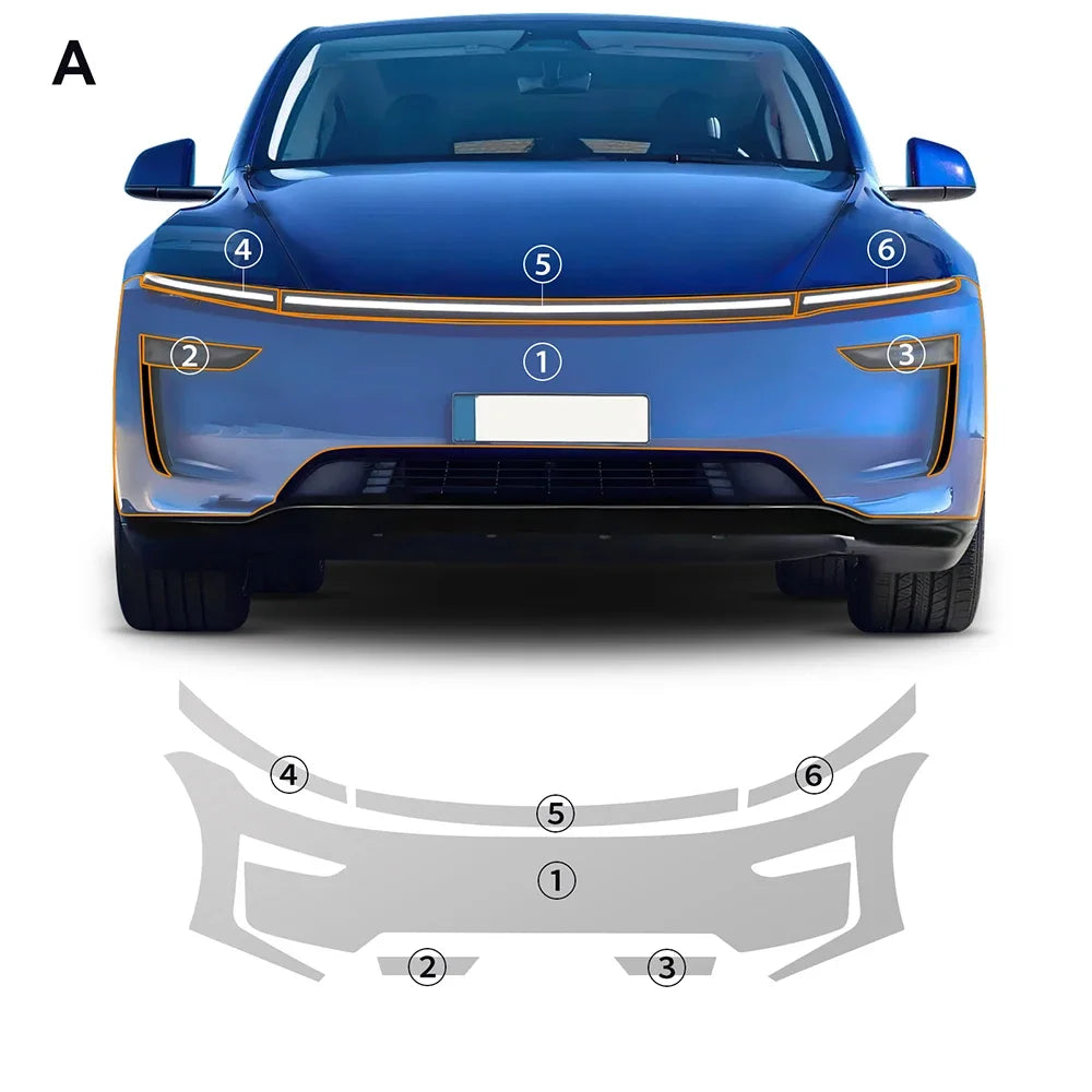 2025+ Tesla Model Y Juniper Clear Pre-cut PPF Kit – TPU Invisible Full Car Paint Protection Film| Tlyard