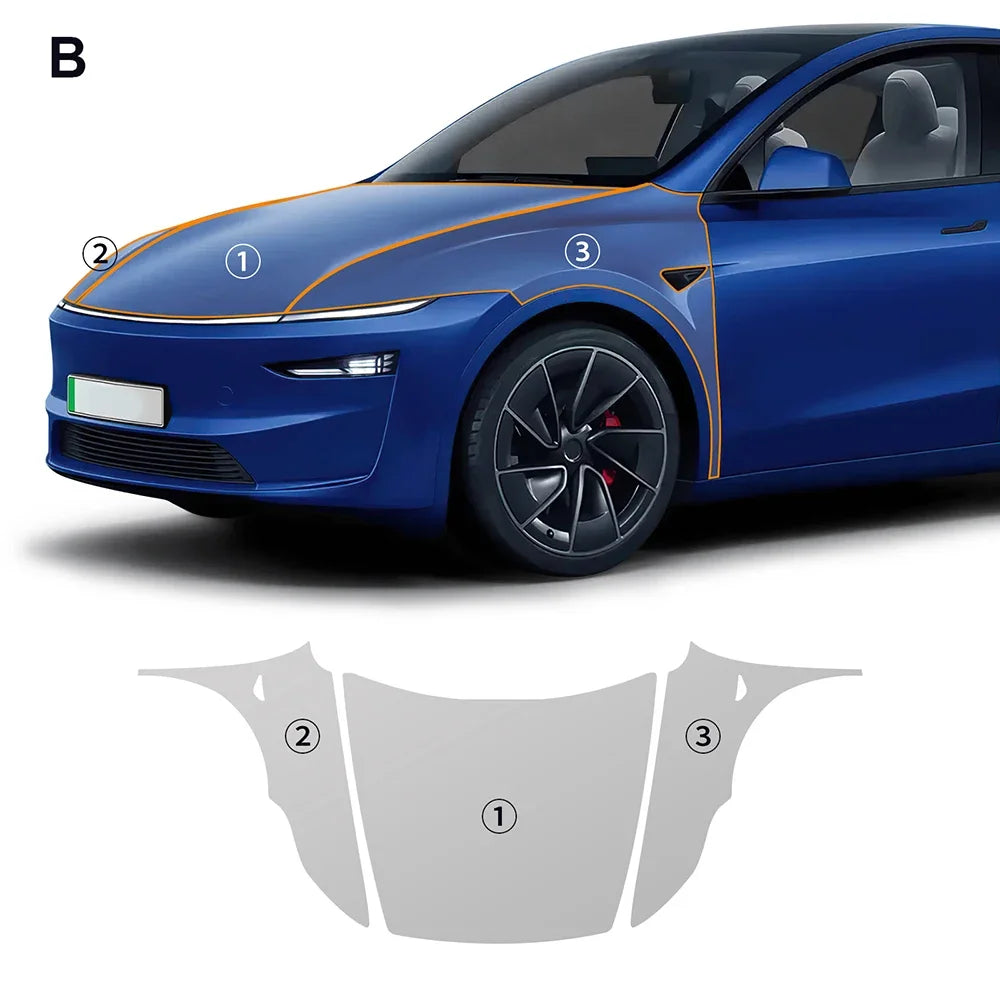 2025+ Tesla Model Y Juniper Clear Pre-cut PPF Kit – TPU Invisible Full Car Paint Protection Film| Tlyard