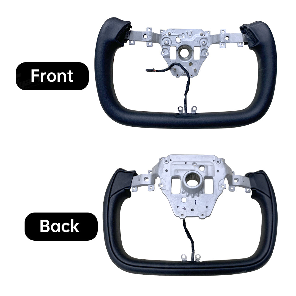 2025+ Tesla Model Y Juniper Yoke Steering Wheel Premium Heated Nappa/Alcatara Steering Wheel Upgrade | Tlyard