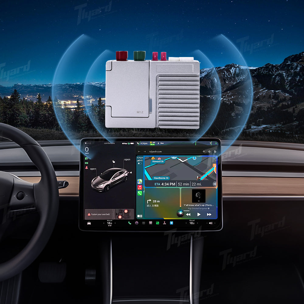 Tesla Zero-delay Carplay & Android Auto Adapter Box Pro AI-Powered