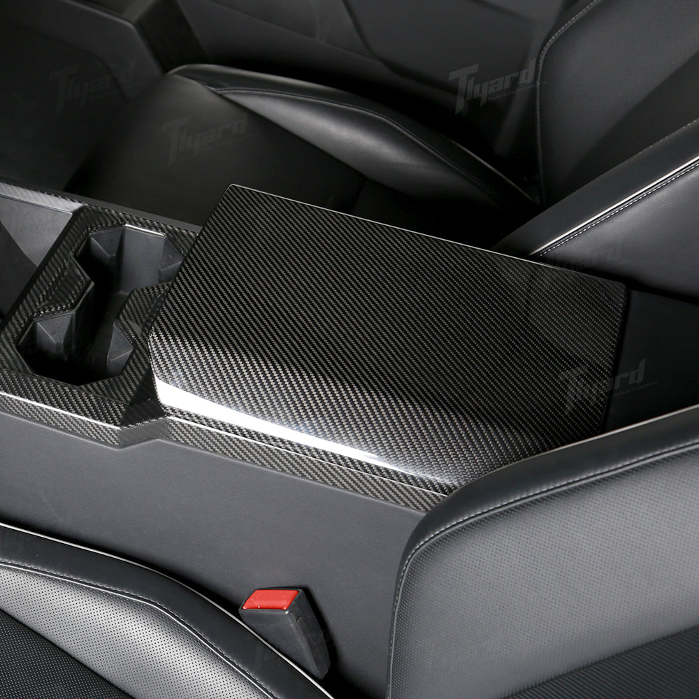 Tesla Cybertruck Armrest Cover Real Carbon Fiber Matte/Glossy Cybertruck Interior | Tlyard
