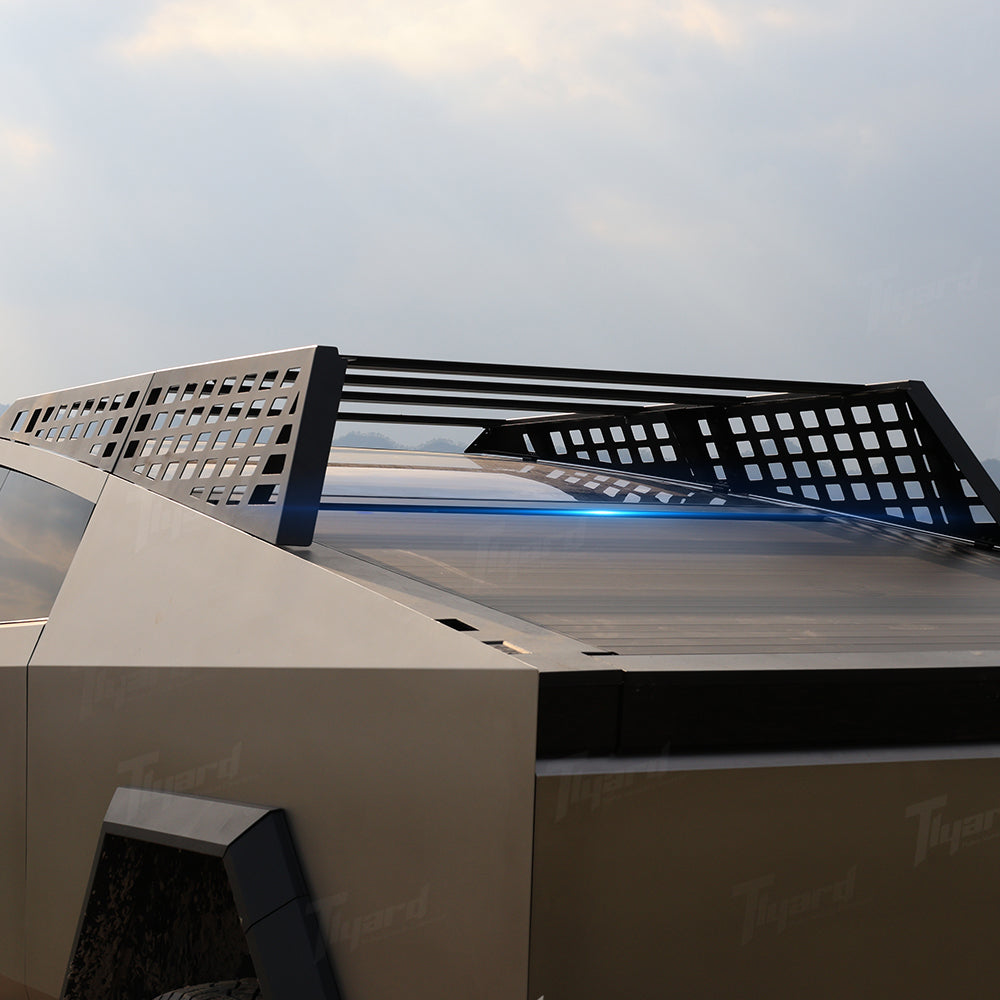 Tesla Cybertruck Roof Rack Molle Panel Organizer Roof Platform with Light Bar for Cybertruck Exterior | Tlyard
