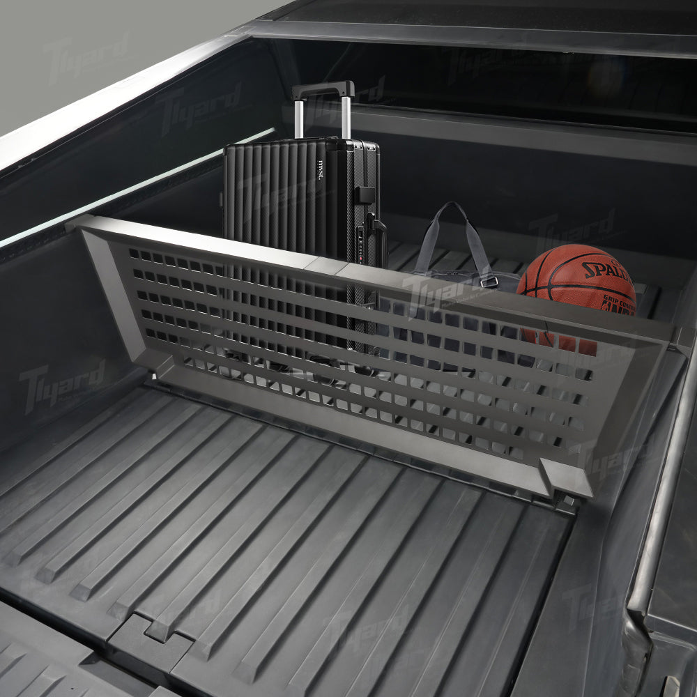 Tesla Cybertruck Truck Bed Divider Modular Cargo Divider on L-rail Aluminum Alloy Molle Pedal for Cybertruck Versatility Storage | Tlyard