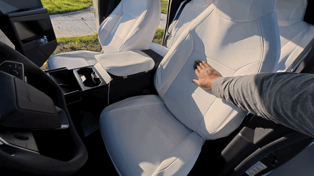 Black and White Tesla Full Coverage Seat Covers for Cybertruck