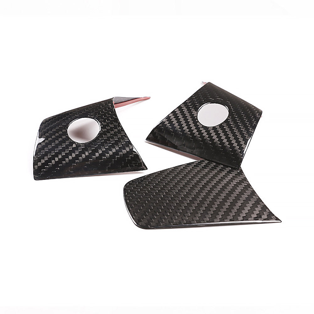 Model 3/ Y Real Carbon Fiber Steering Wheel Cover Overlay