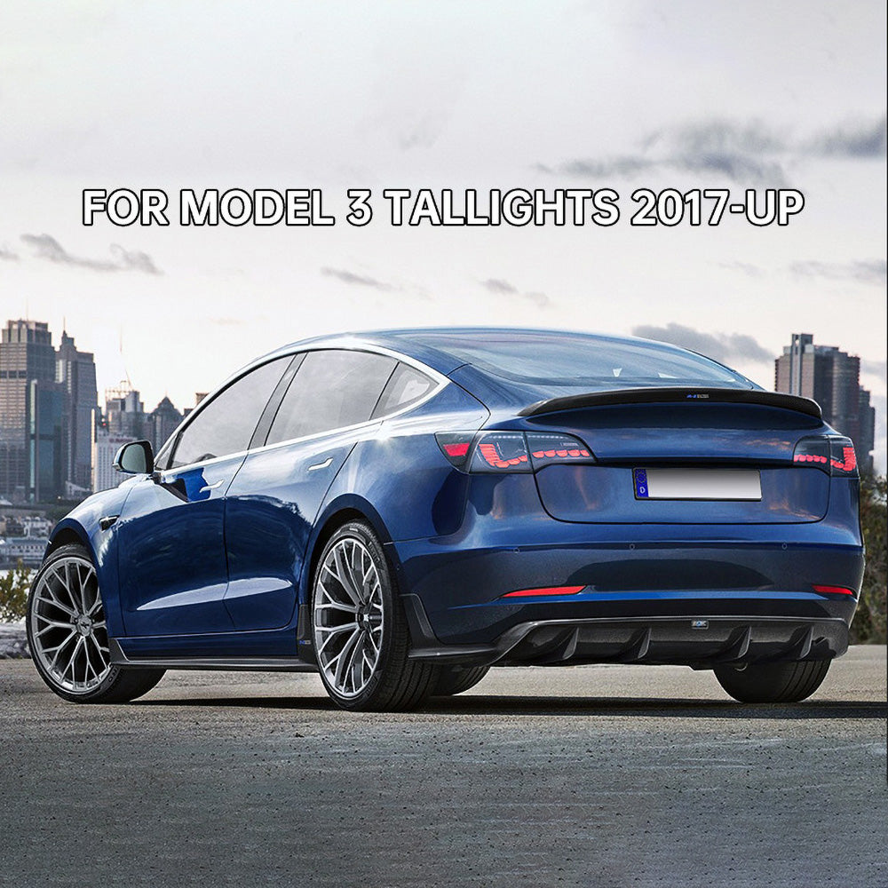 Model 3 & Y Dragon Scale Bakljus Tesla Modifiering