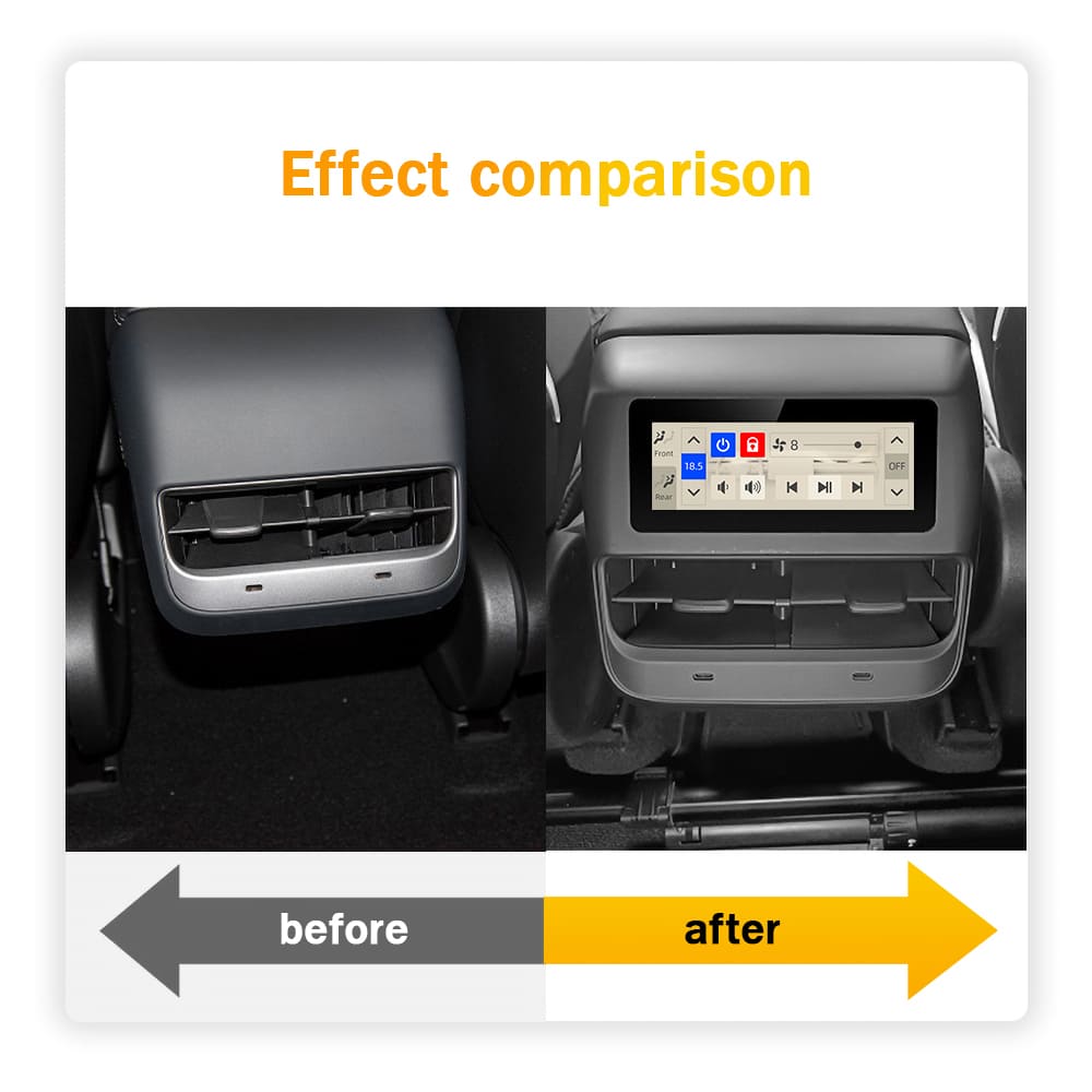 Modell 3 & Y hinten Multimedia LCD-Bildschirm Klimaanlage Steuerung