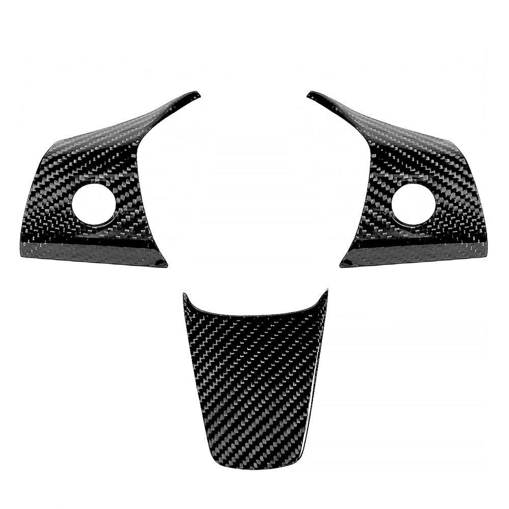 Model 3/ Y Real Carbon Fiber Steering Wheel Cover Overlay