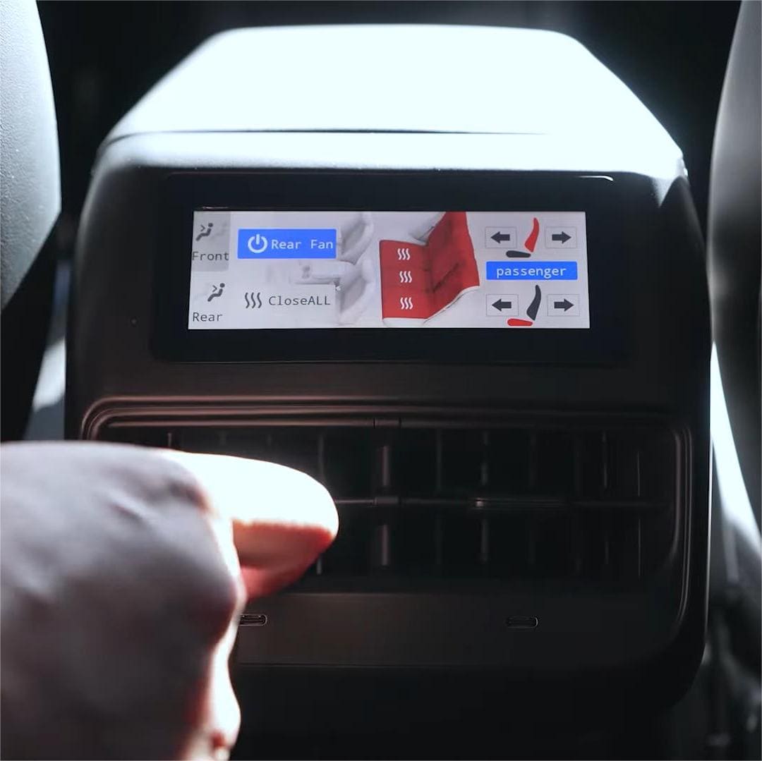 Modell 3 & Y hinten Multimedia LCD-Bildschirm Klimaanlage Steuerung