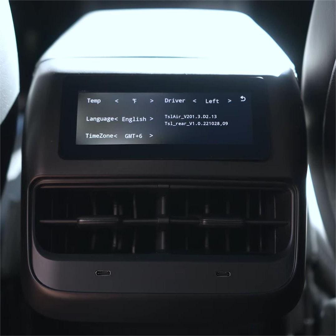 Modell 3 & Y hinten Multimedia LCD-Bildschirm Klimaanlage Steuerung