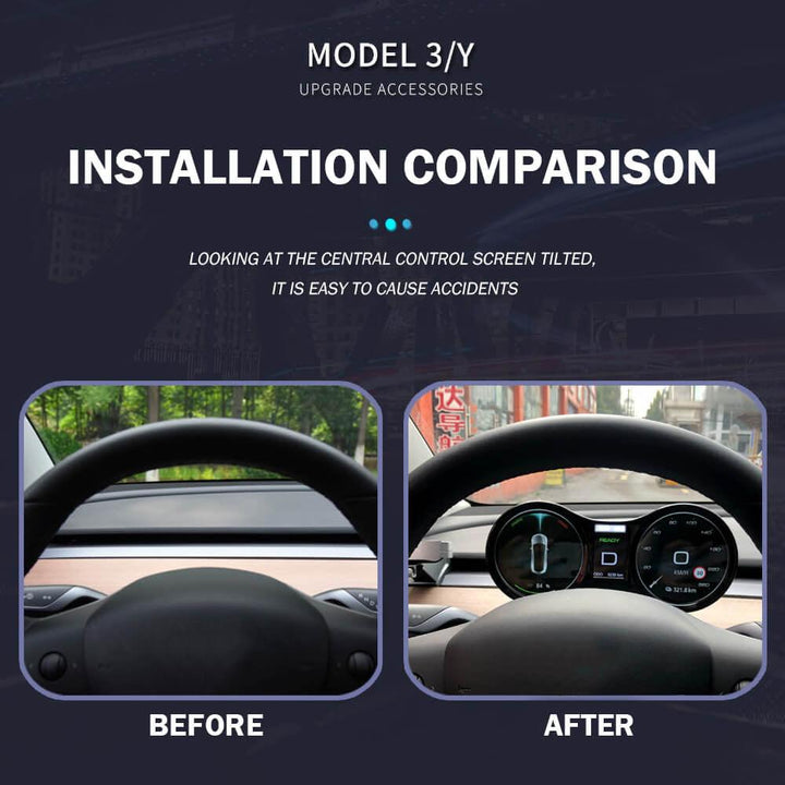 Multi-function Dashboard With Smart LCD Screen For Model 3/ Y - Tlyard