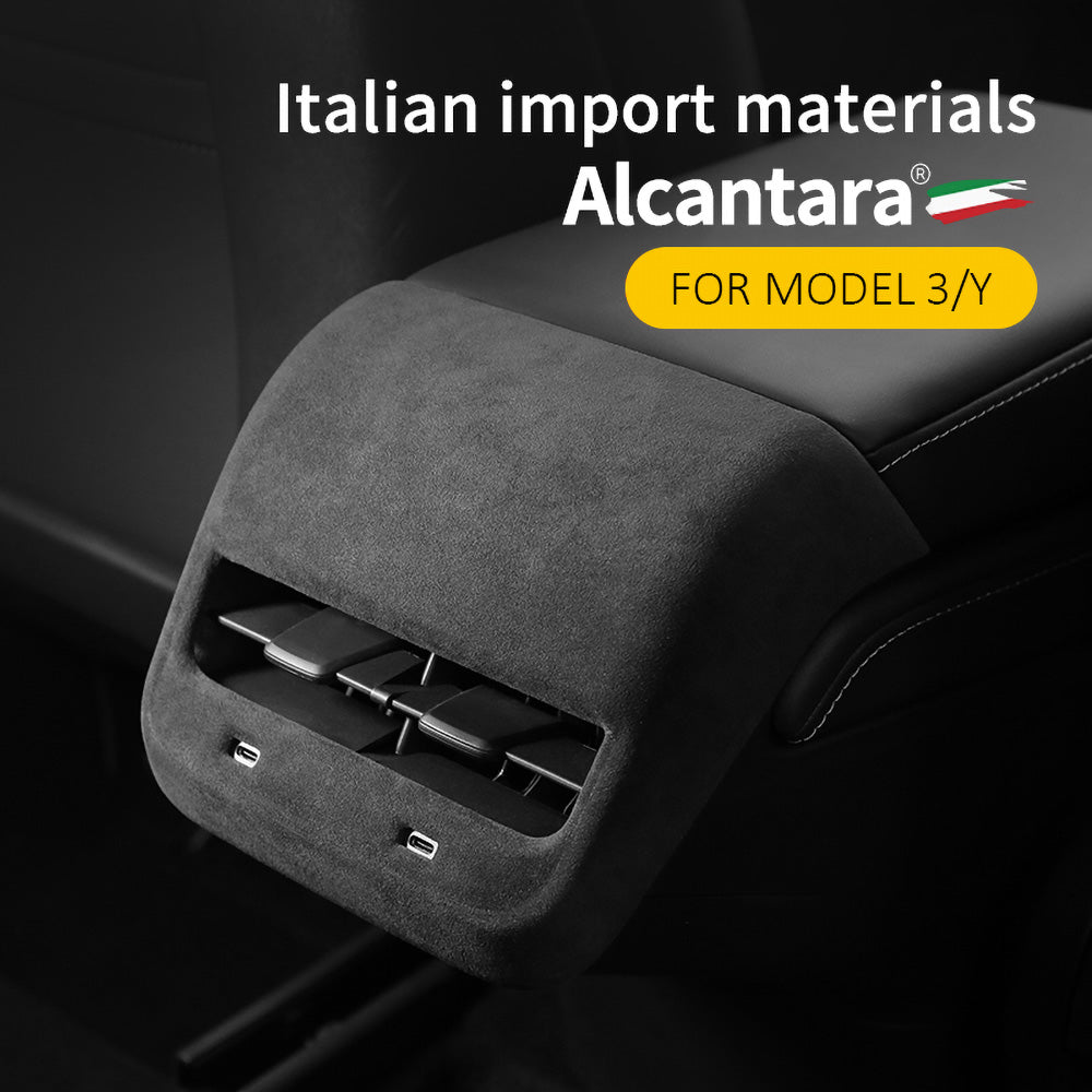 Model 3 și Y Alcantara Capac aerisire spate Cadru rezistent la lovituri